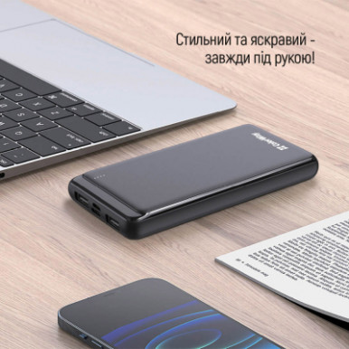 УМБ ColorWay Power Bank 10 000 mAh Slim, Black-28-зображення