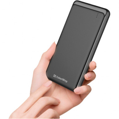 УМБ ColorWay Power Bank 10 000 mAh Slim, Black-30-зображення