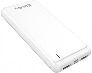 УМБ ColorWay Power Bank 10 000 mAh Slim, LCD, White-7-зображення