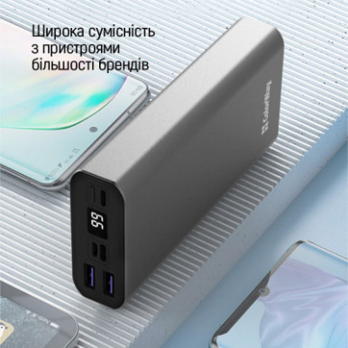 УМБ ColorWay Power Bank 20 000 mAh Slim, Black-34-зображення