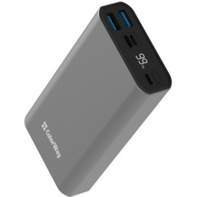 УМБ ColorWay Power Bank 20 000 mAh Slim, Black-30-зображення