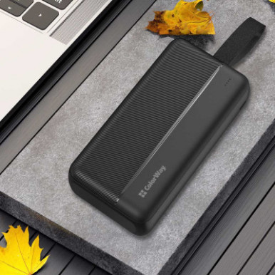 УМБ ColorWay Power Bank 30 000 mAh High-power 2(USB QC3.0 + USB-C Power Delivery 22.5W) Black-24-зображення