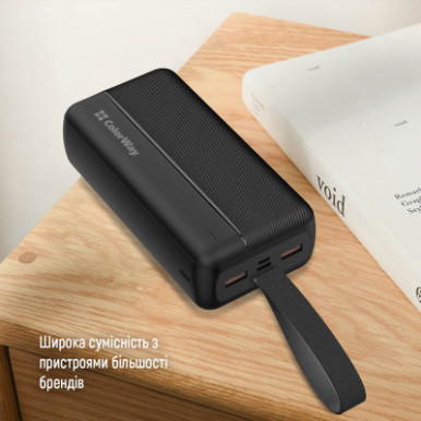 УМБ ColorWay Power Bank 30 000 mAh High-power 2(USB QC3.0 + USB-C Power Delivery 22.5W) Black-25-зображення