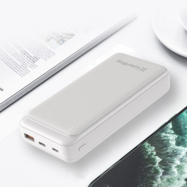 УМБ ColorWay Power Bank 20 000 mAh Slim (USB QC3.0 + USB-C PD 20W) White-17-зображення