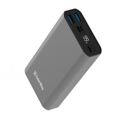 УМБ ColorWay Power Bank 20 000 mAh Full (USB QC3.0 + USB-C Power Delivery 22.5W) Gray-11-зображення