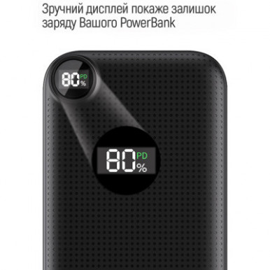 УМБ ColorWay Power Bank 10 000 mAh LCD (USB QC3.0 + USB-C Power Delivery 22.5W) Black-19-зображення