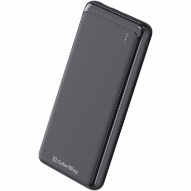 УМБ ColorWay Power Bank 10 000 mAh Slim (USB QC3.0 + USB-C Power Delivery 18W) Black-13-зображення