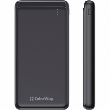 УМБ ColorWay Power Bank 10 000 mAh Slim (USB QC3.0 + USB-C Power Delivery 18W) Black-17-изображение