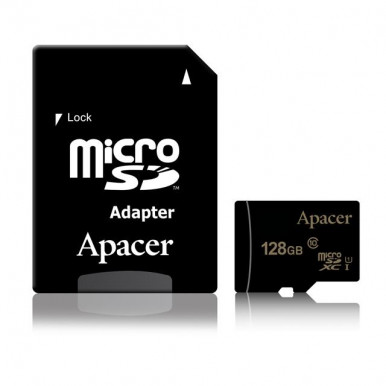 Карта пам'яті Apacer microSDXC (UHS-1) 128Gb class 10 (adapter SD)-1-зображення