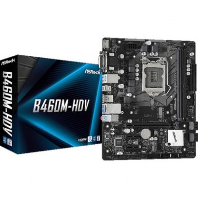 Материнская плата ASRock B460M-HDV s1200 B460 2xDDR4 M.2 HDMI-VGA-DVI mATX-5-изображение