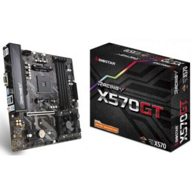 Материнская плата Biostar Racing X570GT sAM4 X570 4xDDR4 HDMI-DVI, M.2, mATX-7-изображение