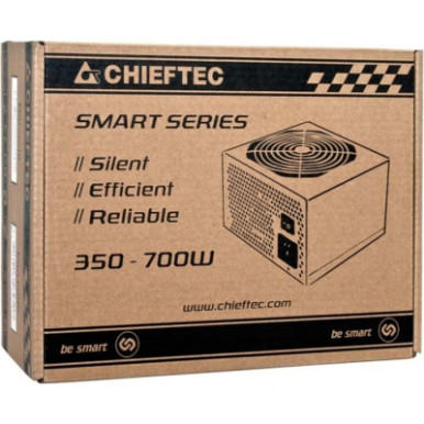 Блок живлення CHIEFTEC RETAIL Smart GPS-600A8,600W,12cm fan,eff. >85%,24+8pin(4+4),2xMolex,4xSATA,2xPCIe 8pin(6+2)-11-зображення