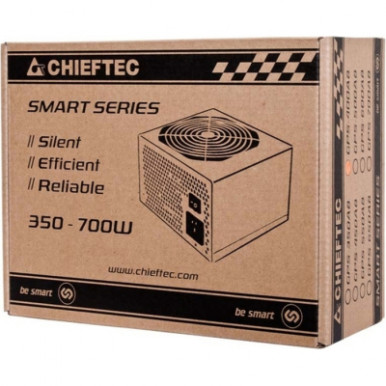 Блок живлення CHIEFTEC RETAIL Smart GPS-600A8,600W,12cm fan,eff. >85%,24+8pin(4+4),2xMolex,4xSATA,2xPCIe 8pin(6+2)-13-зображення