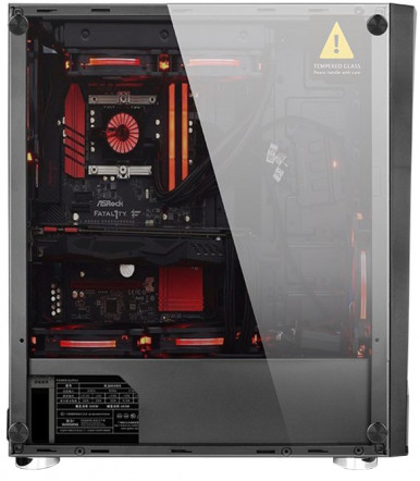 Корпус 1STPLAYER Rainbow-R7 Color LED Black, Без БП-7-изображение