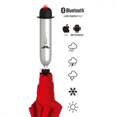 Розумна парасолька Opus One Smart Umbrella Red-6-зображення