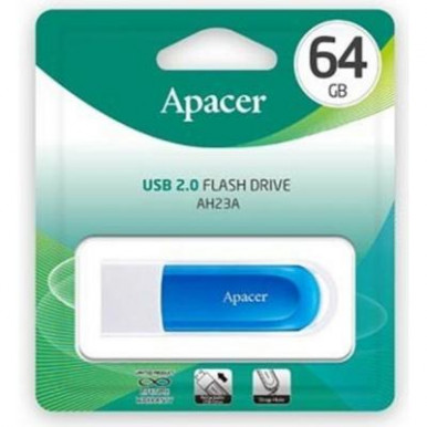 Флешка USB 2.0 Apacer AH23A 64Gb white-11-зображення
