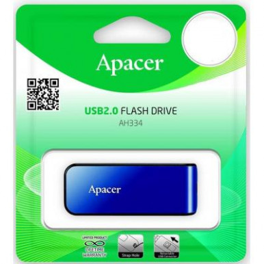 USB флеш накопичувач Apacer 64GB AH334 blue USB 2.0 (AP64GAH334U-1)-11-зображення
