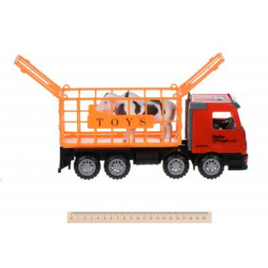 Машинка инерционная Same Toy Super Combination Красный для перевозки животных с прицепом 98-91Ut-1-8-изображение