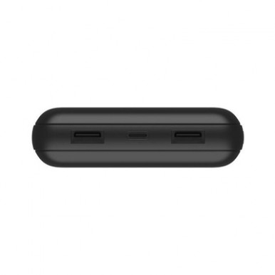 Батарея універсальна Belkin 20000mAh, USB-C, 2*USB-A, 3A, 6" USB-A to USB-C cable, Black (BPB012BTBK)-8-зображення