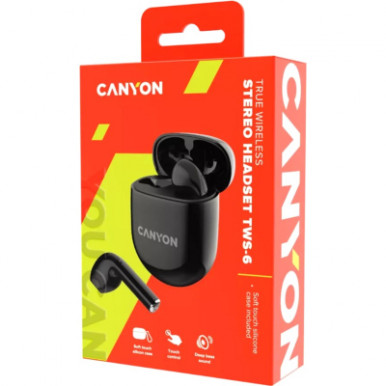 Наушники Canyon TWS-6 Black (CNS-TWS6B)-11-изображение