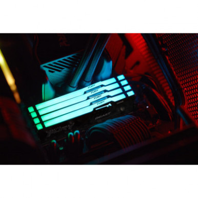 Пам'ять ПК Kingston DDR5 64GB KIT (32GBx2) 5600 FURY Beast RGB XMP-21-зображення