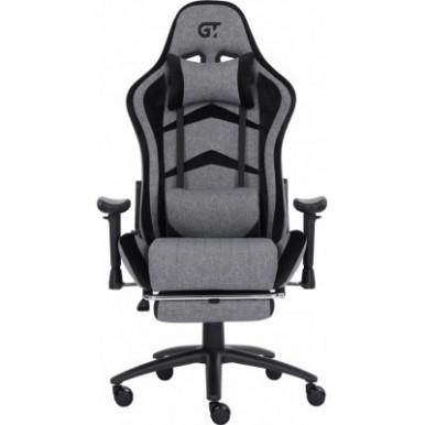 Кресло игровое GT Racer X-2534-F Gray/Black Suede (X-2534-F Fabric Gray/Black Suede)-12-изображение