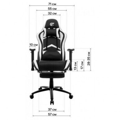 Крісло ігрове GT Racer X-2534-F Gray/Black Suede (X-2534-F Fabric Gray/Black Suede)-14-зображення