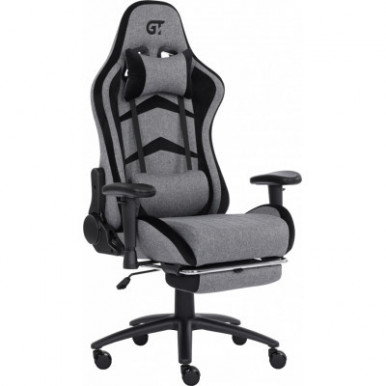 Крісло ігрове GT Racer X-2534-F Gray/Black Suede (X-2534-F Fabric Gray/Black Suede)-16-зображення