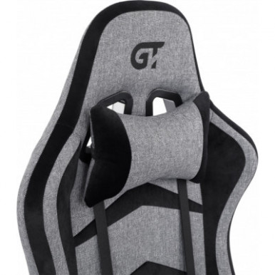 Крісло ігрове GT Racer X-2534-F Gray/Black Suede (X-2534-F Fabric Gray/Black Suede)-22-зображення