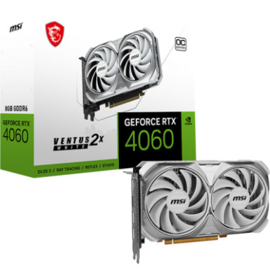 Відеокарта MSI GeForce RTX4060 8Gb VENTUS 2X WHITE OC (RTX 4060 VENTUS 2X WHITE 8G OC)-6-зображення