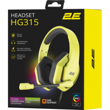 Навушники 2E Gaming HG315 RGB USB 7.1 Yellow (2E-HG315YW-7.1)-17-зображення