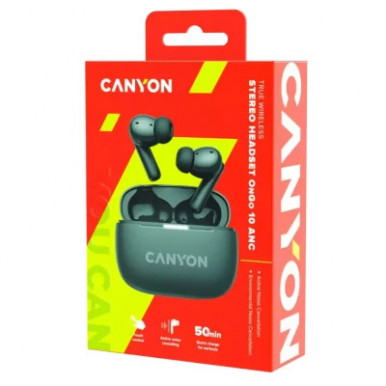 Навушники Canyon TWS-10 OnGo ANC ENC Black (CNS-TWS10BK)-15-зображення