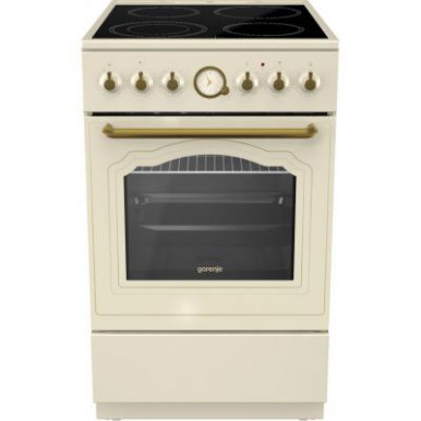 Плита Gorenje EC52CLI/стеклокерамика/50х60/аналоговый программатор/ духовка - 70 л/ гриль/бежевая-9-изображение