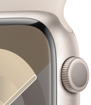 Apple Watch Series 9 GPS 45mm Starlight Aluminium Case with Starlight Sport Band-9-изображение
