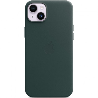 Чехол для Apple iPhone 14 Plus Leather Case with MagSafe - Forest Green-7-изображение