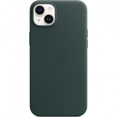 Чехол для Apple iPhone 14 Plus Leather Case with MagSafe - Forest Green-12-изображение