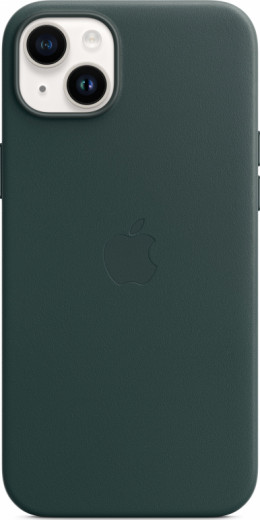 Чехол для Apple iPhone 14 Plus Leather Case with MagSafe - Forest Green-10-изображение