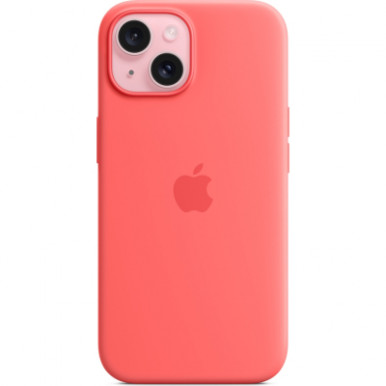 Чохол для Apple iPhone 15 Silicone Case with MagSafe Guava-13-изображение