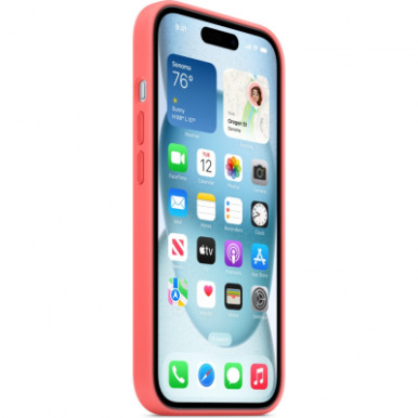 Чохол для Apple iPhone 15 Silicone Case with MagSafe Guava-21-изображение