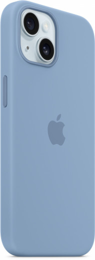 Чохол для Apple iPhone 15 Silicone Case with MagSafe Winter Blue-11-изображение