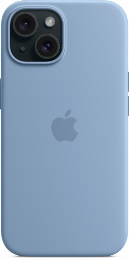 Чохол для Apple iPhone 15 Silicone Case with MagSafe Winter Blue-13-изображение