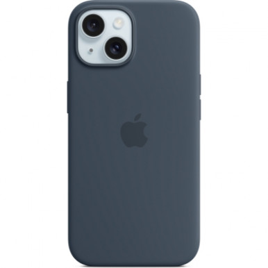 Чохол до Apple iPhone 15 Silicone Case with MagSafe Storm Blue-10-зображення