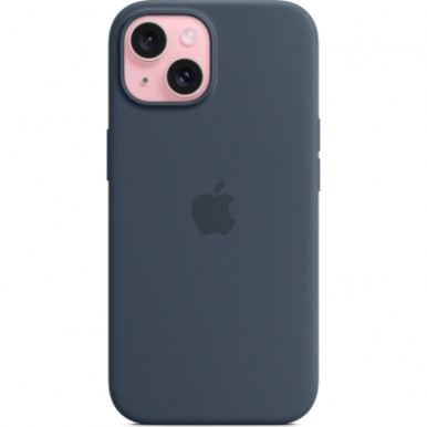Чехол для Apple iPhone 15 Silicone Case with MagSafe Storm Blue-12-изображение