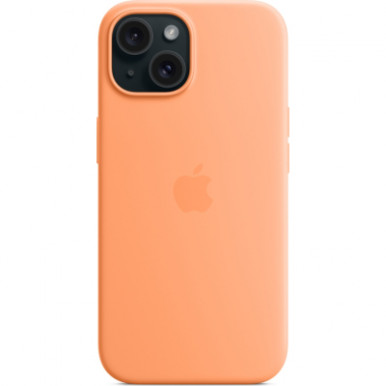 Чохол до Apple iPhone 15 Silicone Case with MagSafe Orange Sorbet-17-зображення