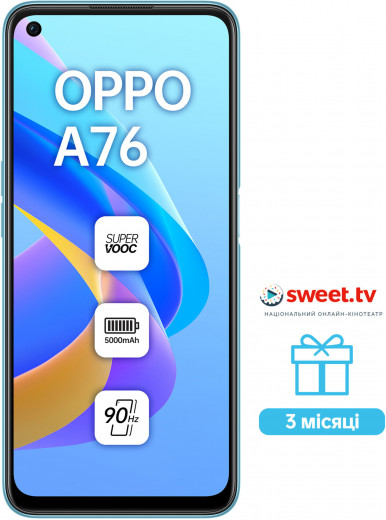 Смартфон OPPO A76 4/128GB (Glowing Blue)-9-изображение