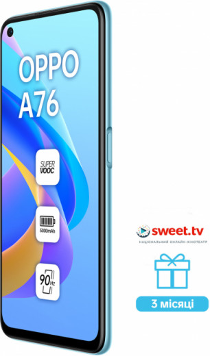 Смартфон OPPO A76 4/128GB (Glowing Blue)-10-изображение