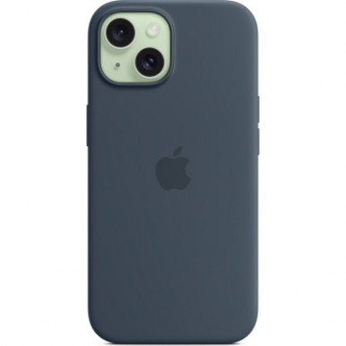 Чехол для мобильного телефона Apple iPhone 15 Silicone Case with MagSafe Storm Blue (MT0N3ZM/A)-10-изображение