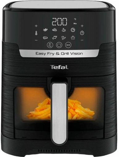 Мультипечь Tefal Easy Fry&Grill Window, 1550Вт, чаша-4.2л, сенсорное управл., пластик, черный-21-изображение