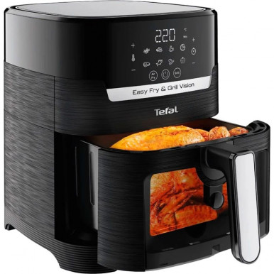Мультипечь Tefal Easy Fry&Grill Window, 1550Вт, чаша-4.2л, сенсорное управл., пластик, черный-23-изображение