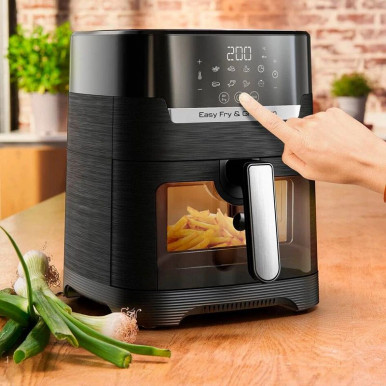 Мультипечь Tefal Easy Fry&Grill Window, 1550Вт, чаша-4.2л, сенсорное управл., пластик, черный-31-изображение